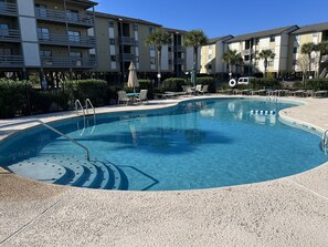 Outdoor pool - Oceanfront 270° View-North Beach Bird Sanctuary-Top Floor-Corner Unit (Tybee Island)