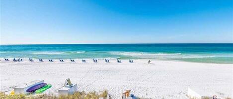 Sun-loungers, beach towels