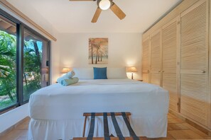 2 bedrooms, in-room safe, iron/ironing board, travel crib