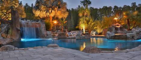 Outdoor pool, a heated pool