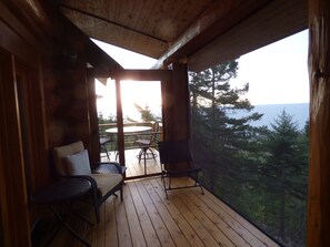 Interior - Tettegouche Cedar Log Cabin amazing Lake Superior views near 4 state parks, SHT (Silver Bay)