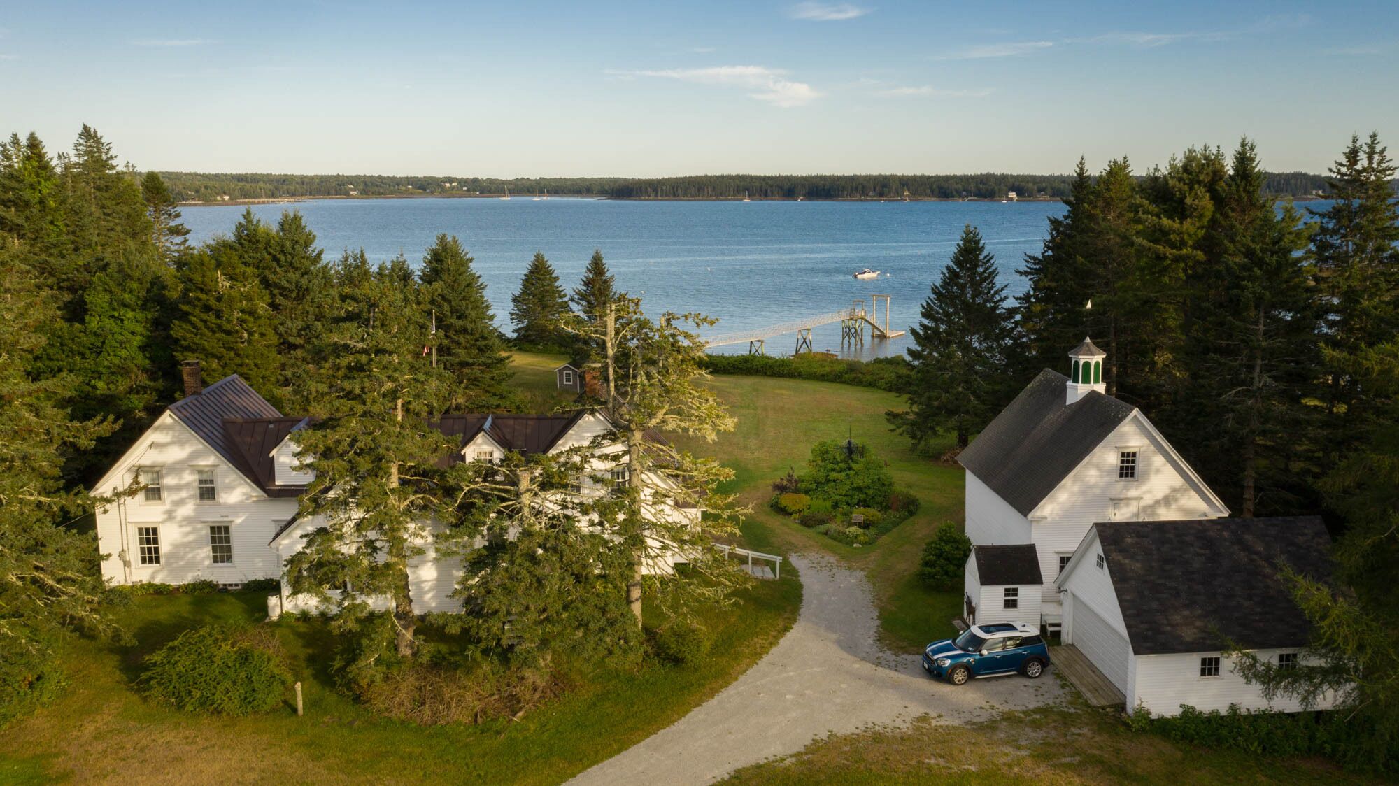 One of the last Civil War era farmhouse, with view of the dock and mooring. 