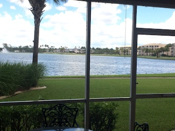 Gorgeous view of the private lake and golf course.