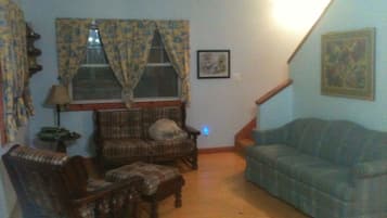 TV, DVD player, books