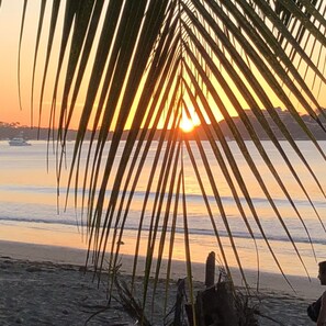 Plage, chaises longues, serviettes de plage