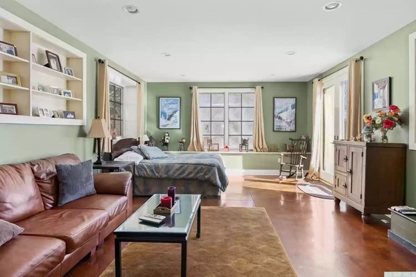 TV, fireplace, DVD player, table football