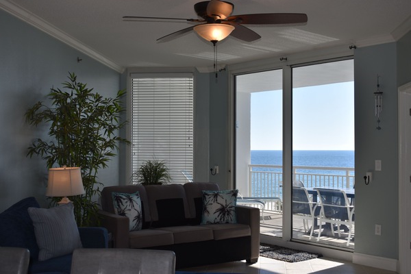 Living area with great views!