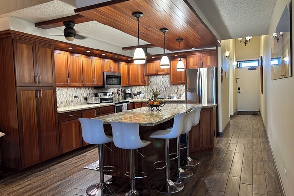 Updated spacious kitchen area