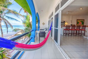 Outdoor dining - 2-Bedroom Condo at Del Sol Beachfront - Absolute Beachfront (North Akumal)