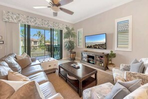 Smart TV, fireplace, DVD player, ping pong