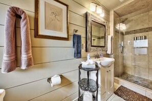 Dusche, Regendusche, Haartrockner, Handtücher