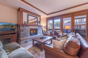 TV, fireplace, DVD player