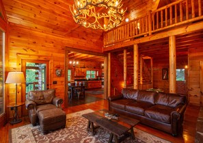 TV, fireplace, DVD player, books