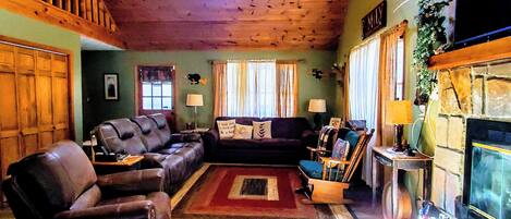 Smart TV, fireplace, video games