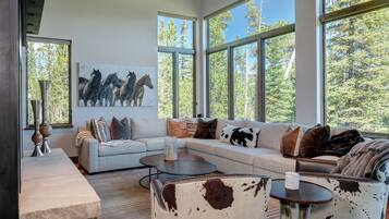 TV, fireplace, video games, stereo