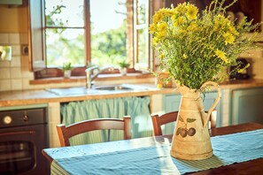 Fridge, oven, stovetop, cookware/dishes/utensils - Podere Lamino with Swimming pool (Monticchiello)