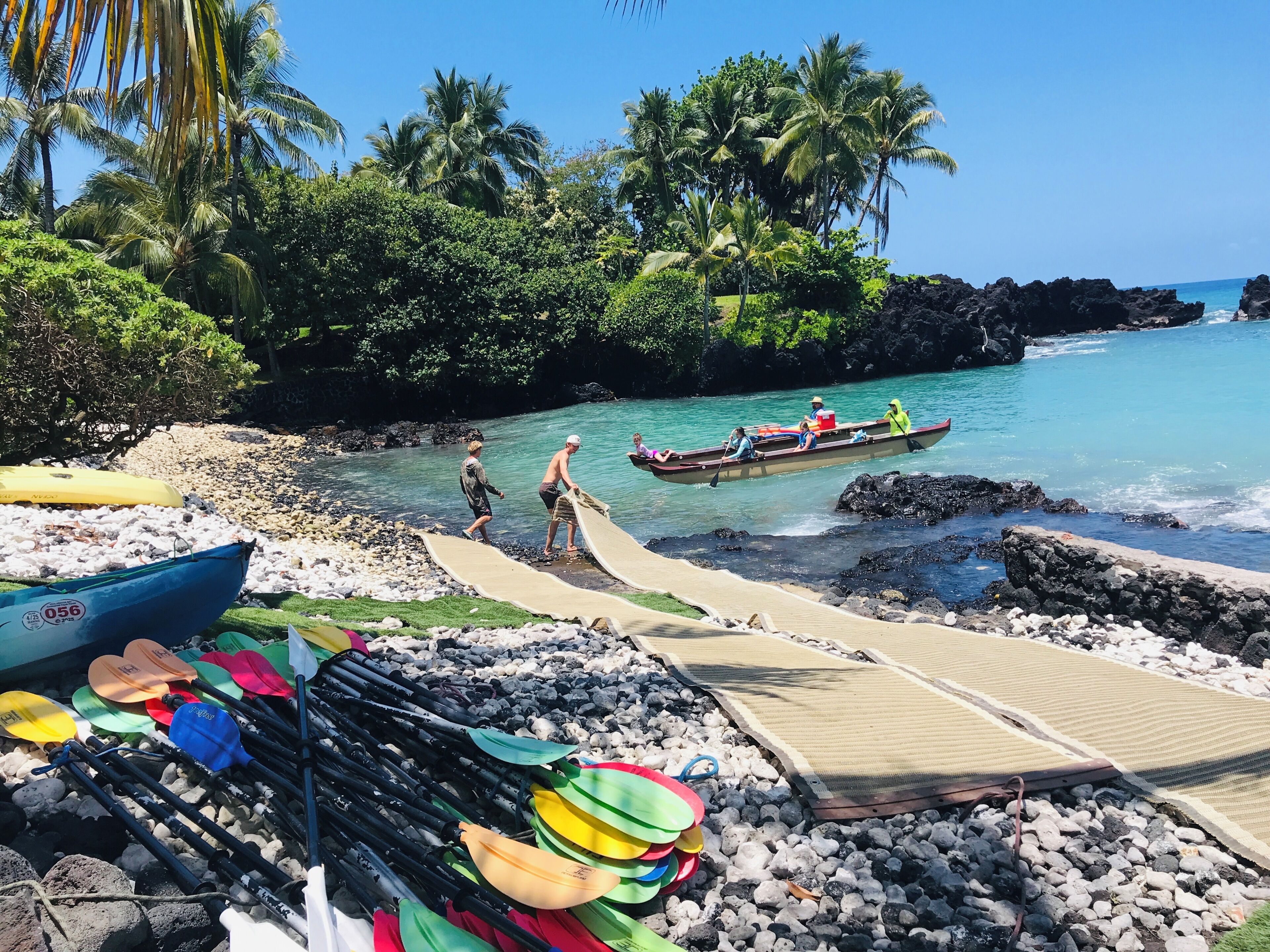 Plage à proximité, chaises longues, serviettes de plage