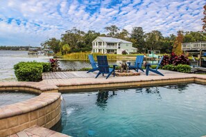 Outdoor pool, a heated pool - Lakefront Pool Home w/ Game Room, Epic View, Kayaking (Tampa)