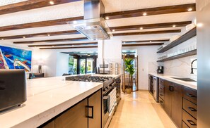 Fridge, microwave, oven, stovetop - Elegant 3 bedroom oceanview Tennis Villa with private heated pool! (La Romana)