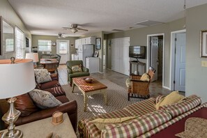 TV, DVD player, stereo