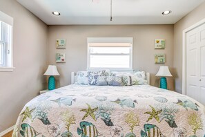 4 bedrooms, iron/ironing board, travel cot, WiFi