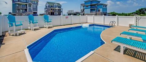 屋外プール、温水プール