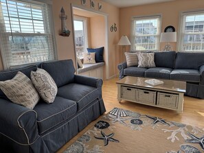 Smart TV, DVD player, books, video library