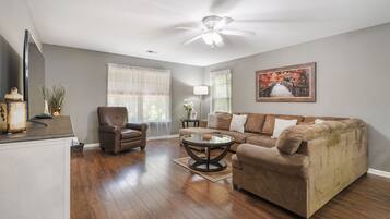 Smart TV, DVD player, books