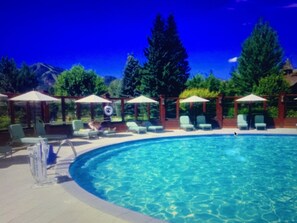 Outdoor pool, a heated pool