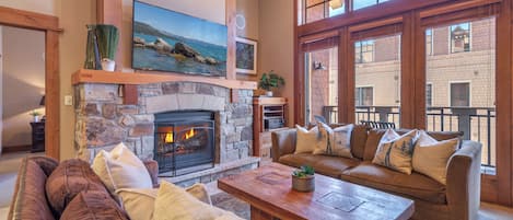 TV, fireplace, DVD player