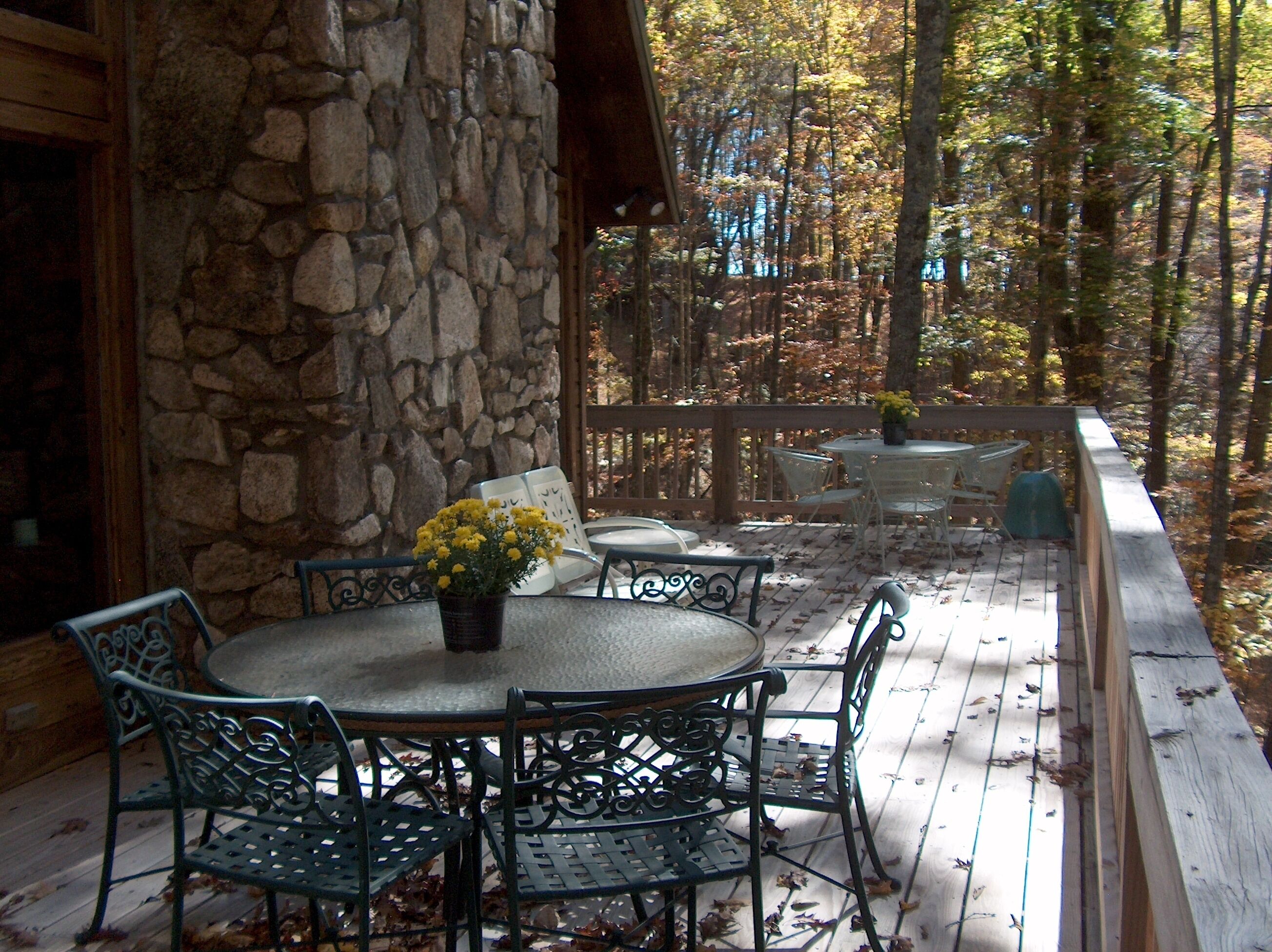 Deck has plenty of seating