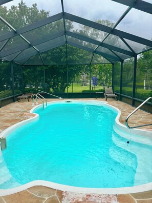 Outdoor pool, a heated pool