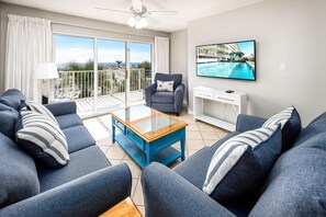 TV, DVD player - Gulf Dunes • Direct Beach View from 2nd Floor, Easy access to Pool and Beach, Free Bch Svc (Fort Walton Beach)