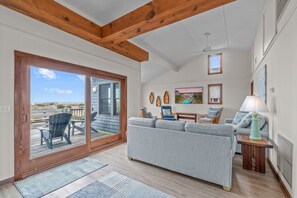 TV - Oceanfront, Dog Friendly Home with Private Pool, Hot Tub, and Beach Sunrises! (Salvo)