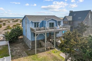 Exterior - Oceanfront, Dog Friendly Home with Private Pool, Hot Tub, and Beach Sunrises! (Salvo)