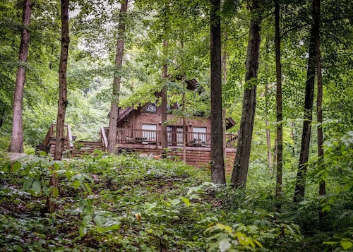 Red Hickory -Hytti-Oma kylpyhuone