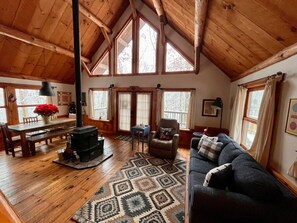 Télévision, lecteur de DVD, livres, vidéothèque