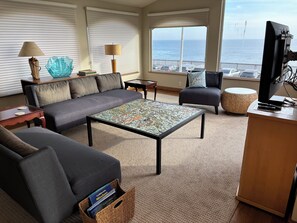 Smart TV, DVD player, books, video library