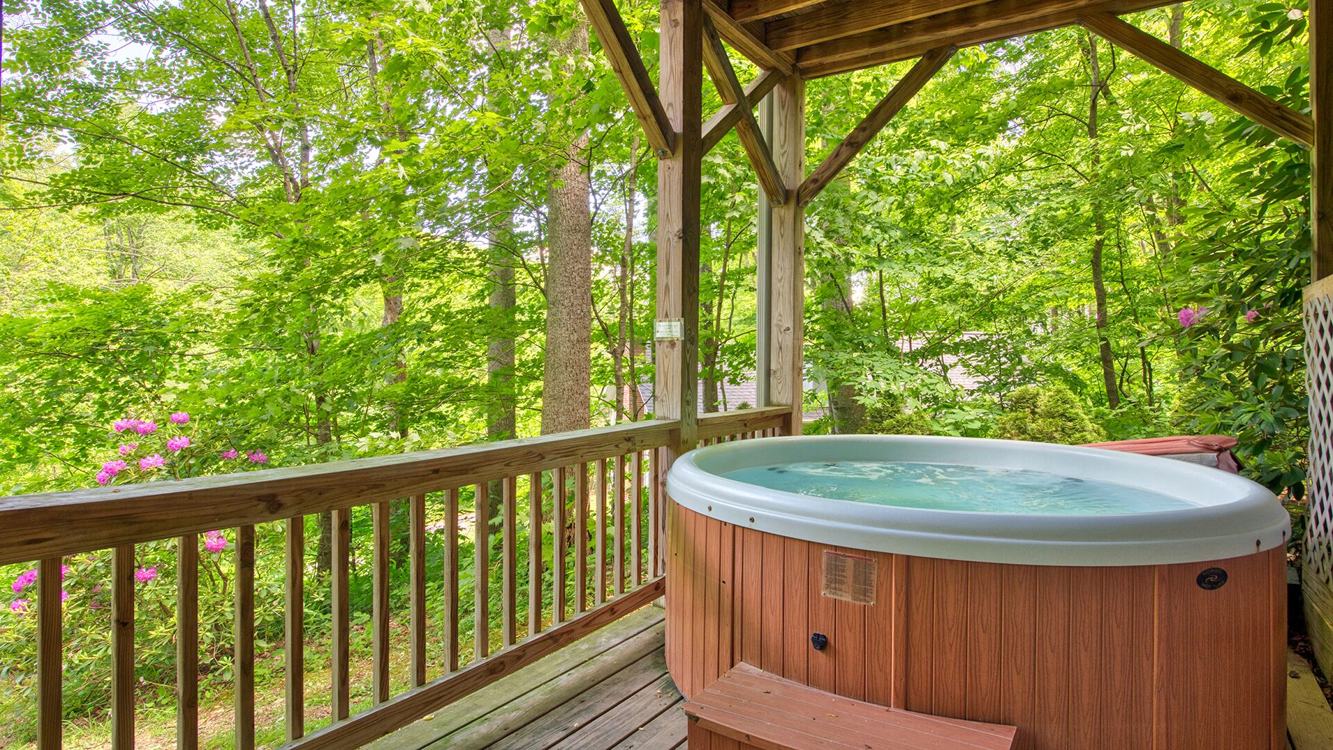 Hot Tub located on lower deck off game room
