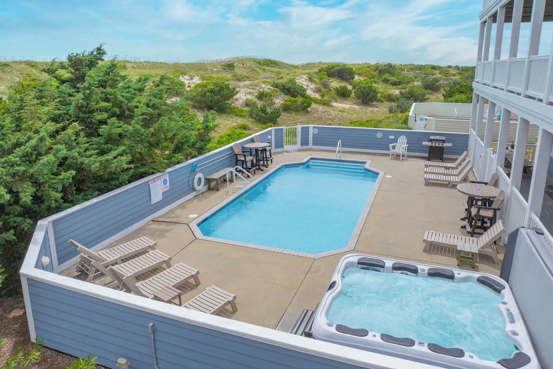 Piscina externa, piscina aquecida