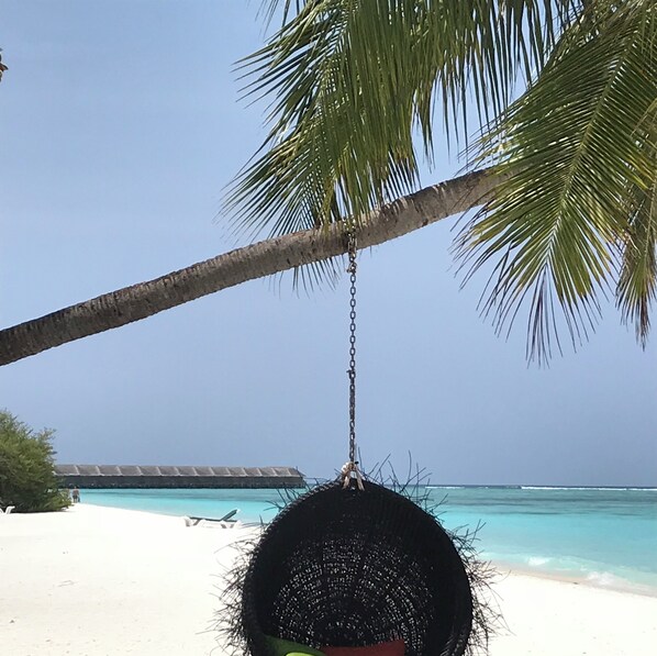 Sun-loungers, beach towels