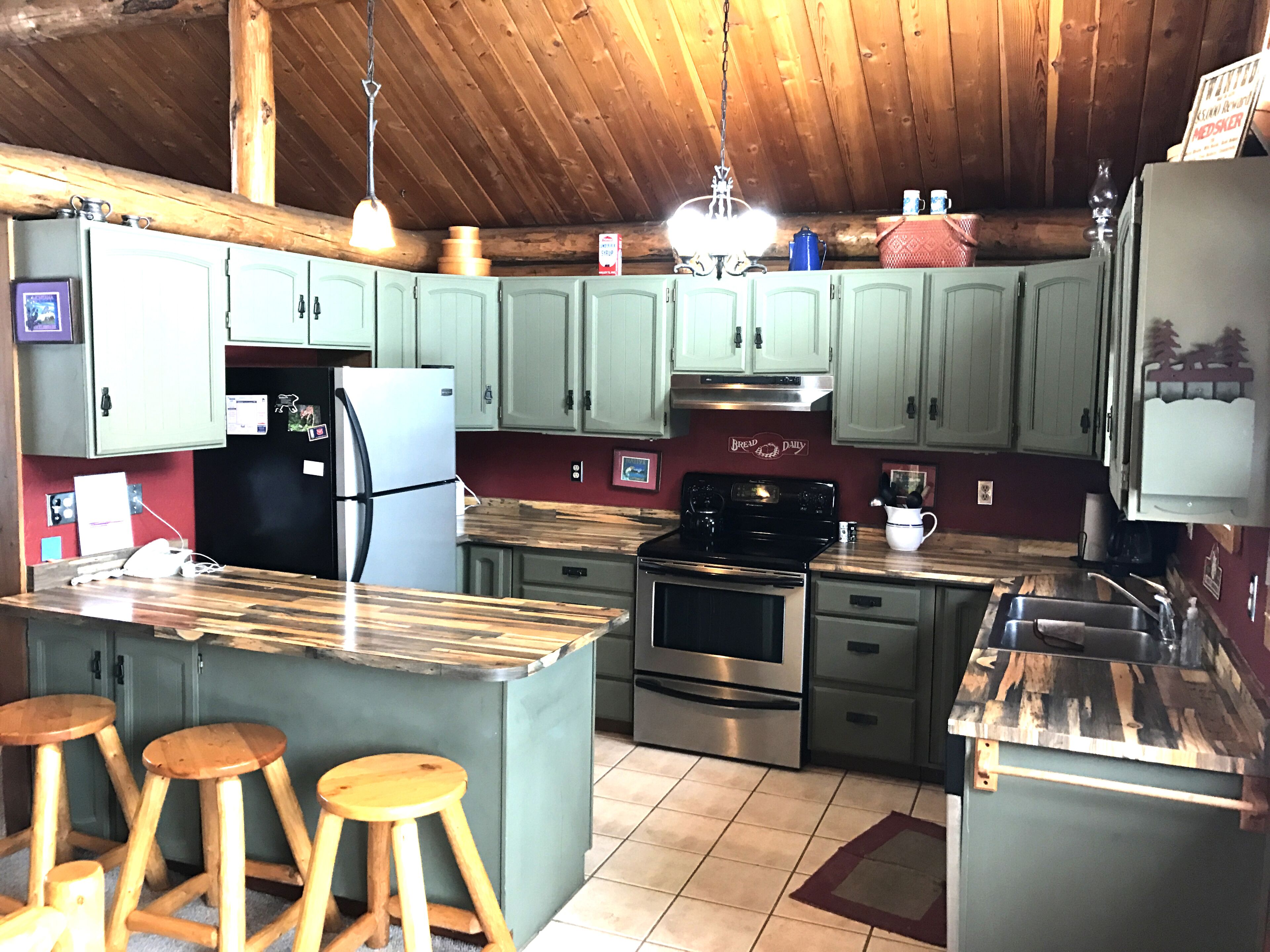 Log Cabin with Stunning Mountain Views near Swan River and Holland Lake.