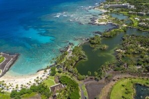 Sun-loungers, beach towels