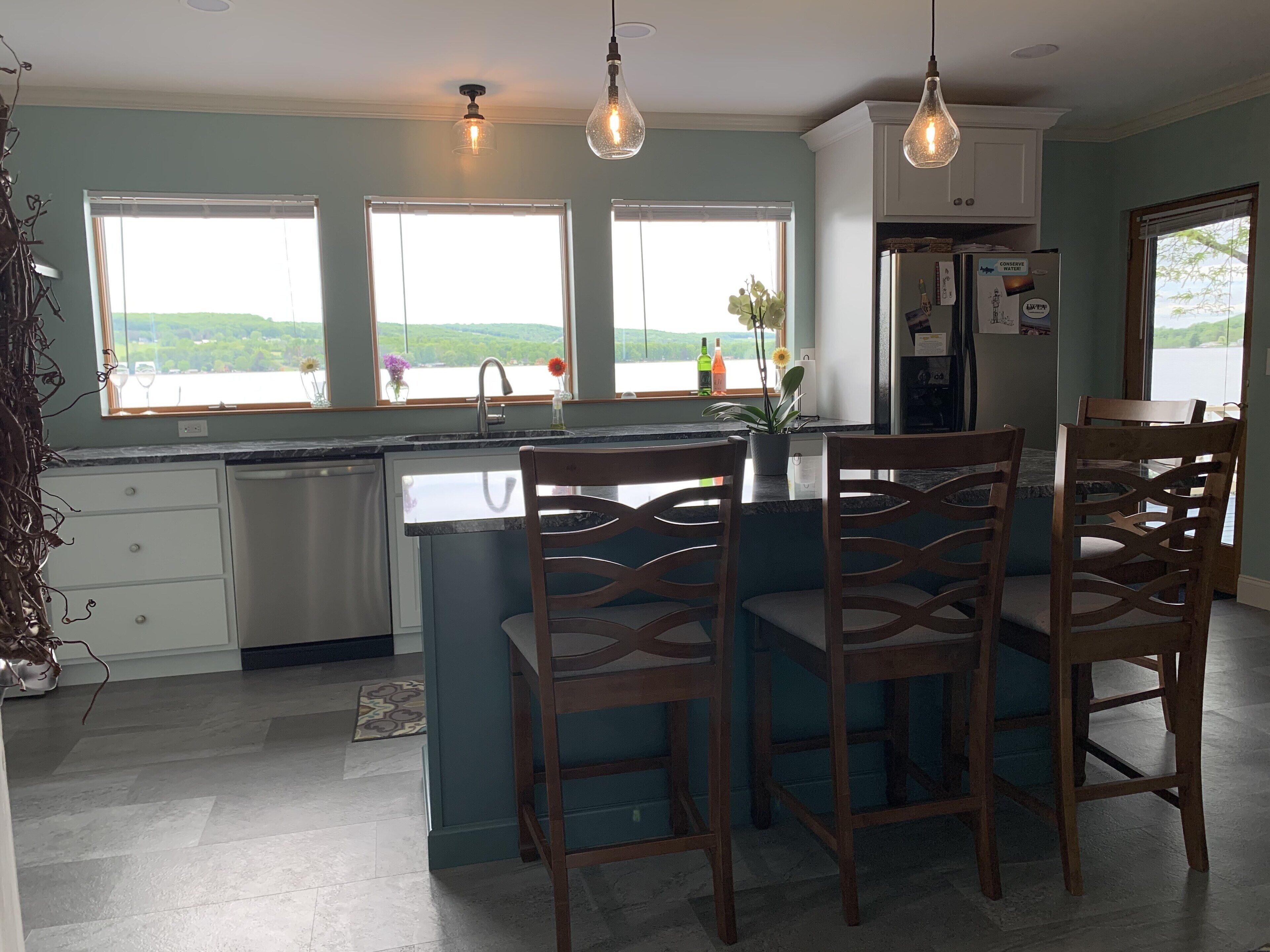 Soak in the sunset and celebrate the beauty of any season on the lake!