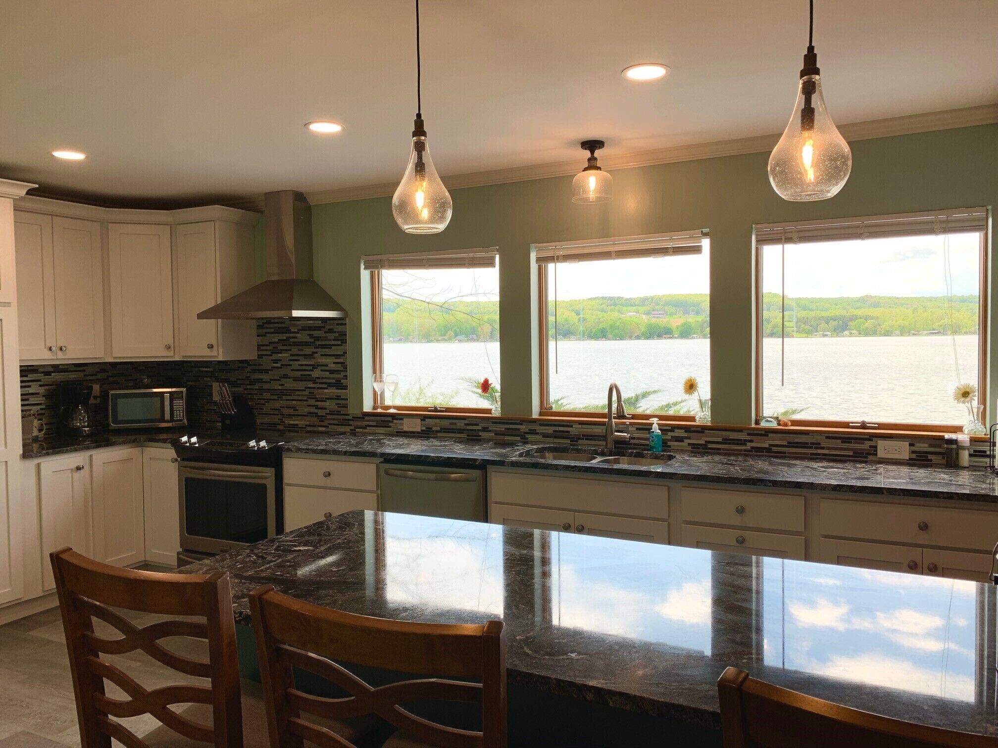 Soak in the sunset and celebrate the beauty of any season on the lake!