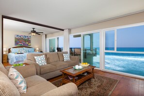 Smart TV, DVD player, books, music library