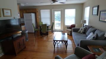 TV, DVD player, stereo