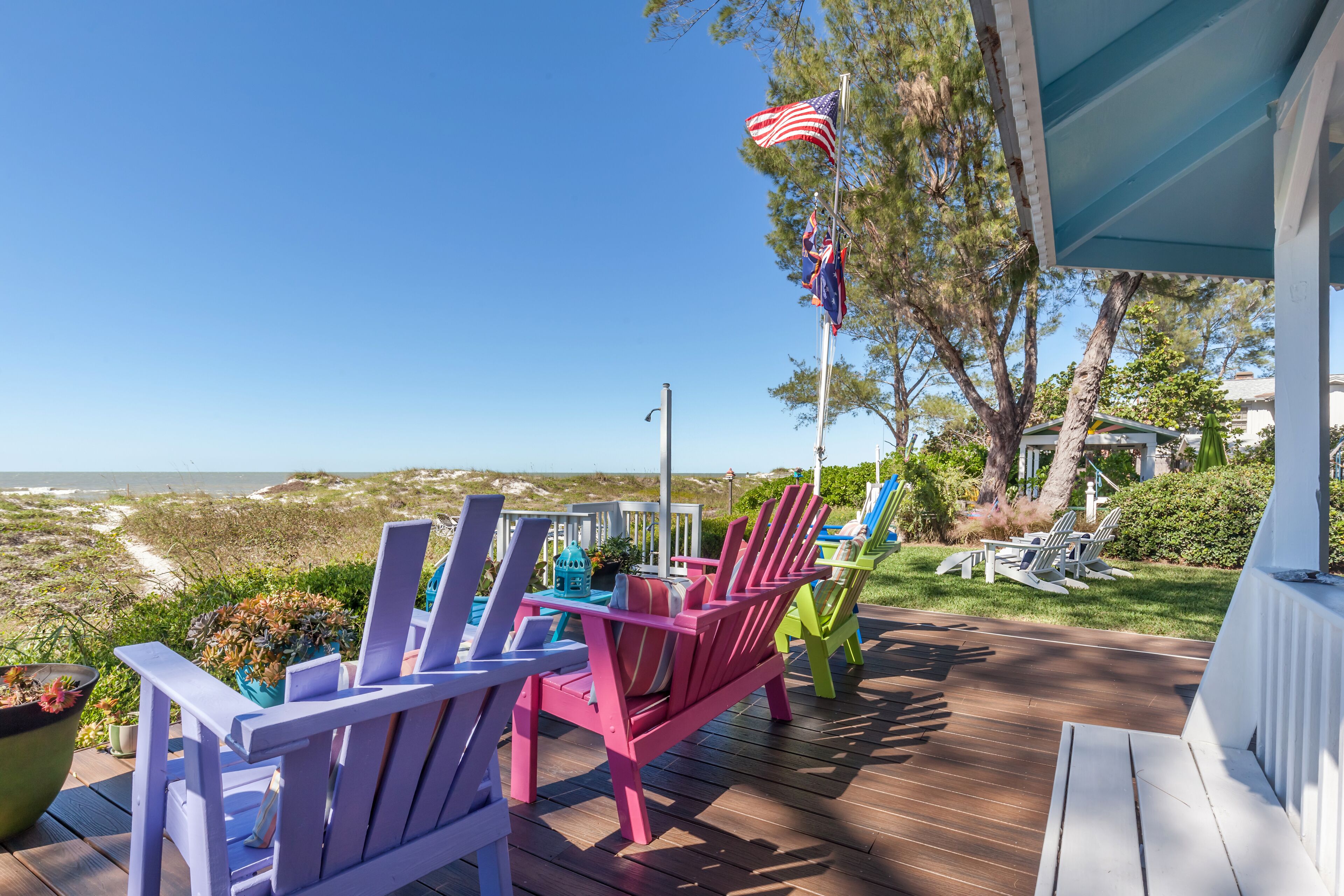 Beach side chairs for nine