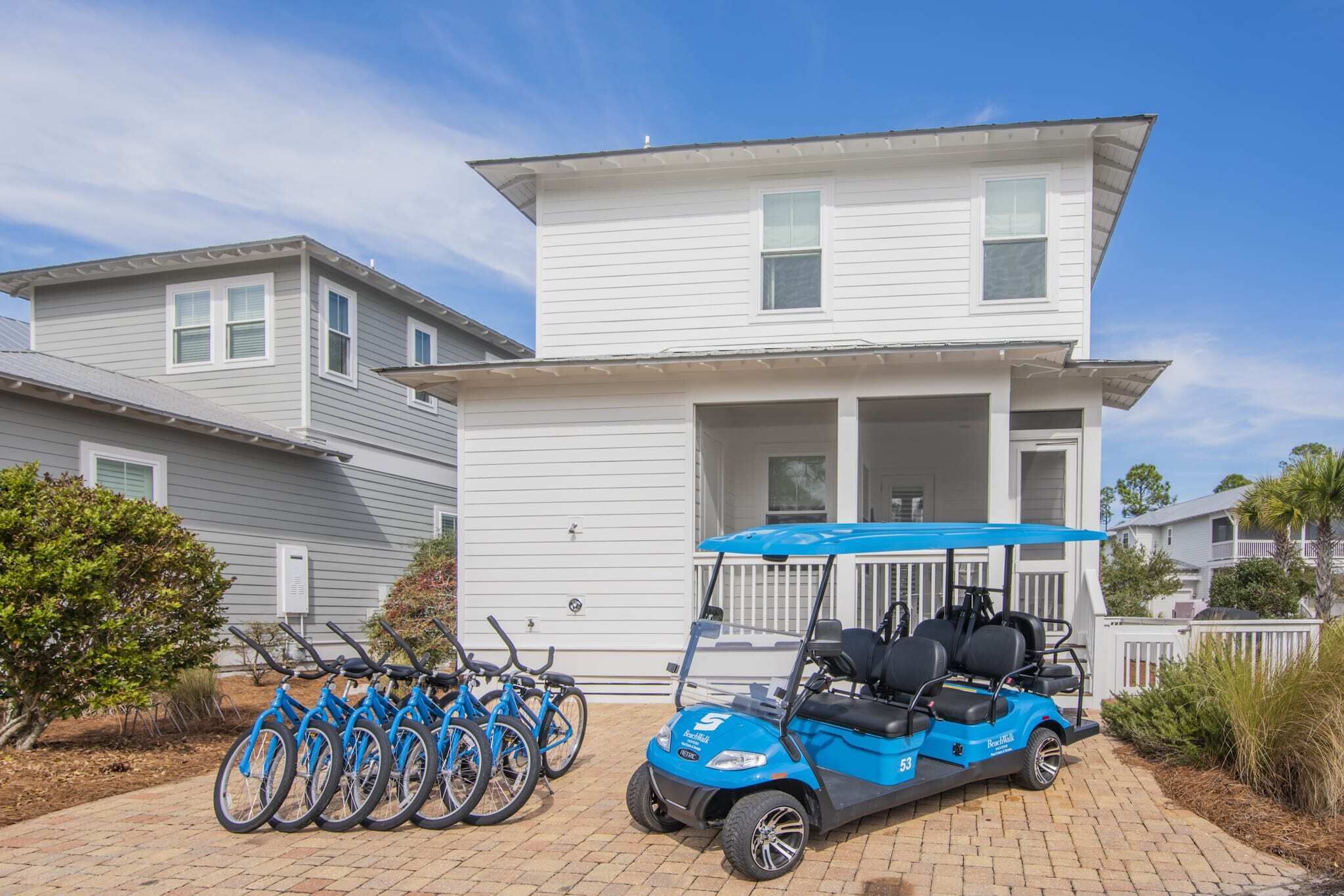 6 Bikes & Golf Cart! Close to Beach & Seaside! Next Door to 2 Pools! 30A Family