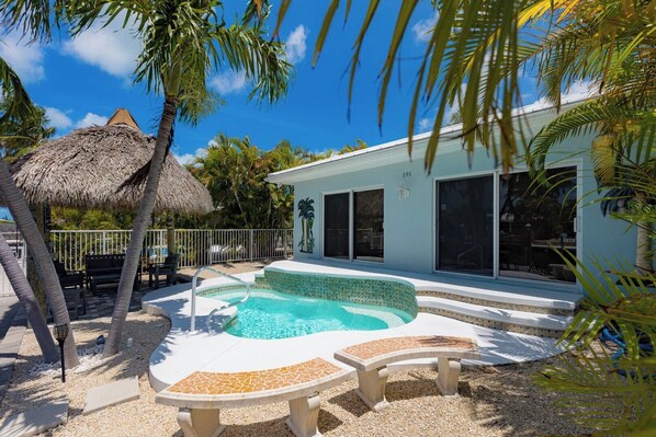 Outdoor pool, a heated pool